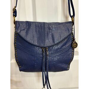 THE SAK -  "Silverlake" Crossbody in Blue Pebbled Leather w/Studded Detailing